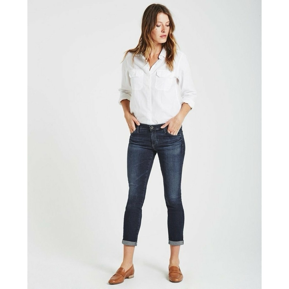 AG‎ Adriano Goldschmied Stilt Roll-Up Jeans Womens 28 Cuffed Skinny Stretch